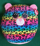 BNWT! TY - THE SQUISH-A-BOOS COLLECTION - DOTTY LEOPARD SOFT, PLUSH CUSHION 10"