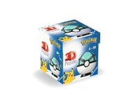 Ravensburger - Puzzle 3D Pokemon Pokeball Bola Red, Pokebola verde, puzzles niños 6 años, construcción, 54 piezas numeradas, Fácil montaje, Incluye un soporte para decorar