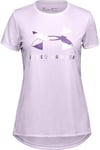 Under Armour Girls Short Sleeve Training Workout T-Shirt Big Logo Tech 9-10 Yrs