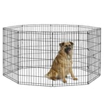 New World B550-36 Cage d'exercice et parc pour chien sans porte ; 60,96 cm x 91,44 cm ; Revêtement de finition noir