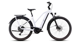 Vtc electrique cube kathmandu hybrid one 800 trapeze shimano cues 10v 800 wh 700 mm blanc bleu polar 2025