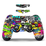 För Sony PS4 / PS4 Slim Game Controller Dekal Avtagbar - Graffiti