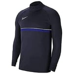 Nike Garçon Acd21 Dril Top Sweatshirt, - Bleu Marine/Blanc/Bleu Roi/Blanc, S/8-10 ans