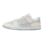 Nike Femme Dunk Low Sneaker, Photon Dust Lt Smoke Grey Lt Armory Blue, 37.5 EU