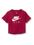 NIKE Unisex Kids Air Crop T-shirt Kids T shirt, Team Red/White, L UK