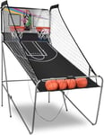 FANTASK Machine de Basket-Ball électrique 8 en 1, Pliable, Pompe à air et 8 Modes de Jeu, Machine de tir avec 4 balles, Jeux d'arcade pour Enfants