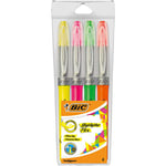 Bic Pochette de 4 surligneurs Flex - jaune, rose, orange et vert