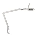 ?clairage ? loupe ? LED lunette 127 mm (5 po.) Pince de table blanc