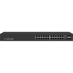 UBIQUITI EdgeSwitch 24-porttiset hallitut Gigabit-kytkimet SFP:llä Atnaujintas / uusiminen