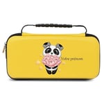 Etui pochette Switch lite jaune panda fleur personnalisee