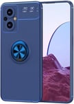 Compatible Avec One Plus Nord N20 5g Coque, 360 Degres Protection Bumper + Verre Trempé, Coque Avec Anneau Support Cover Skin Cases Housse Etui Protector-Bleu