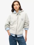 Superdry Athletic Essential Oversized Hoodie, Glacier Grey Marl