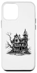 iPhone 12 mini Halloween Drawing House that has Tree Growing out it Case