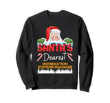 Information Systems Manager Christmas Job Work Profession Sa Sweatshirt