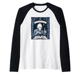 A Christmas Carol Book Cover With Ebeneezer Scrooge Raglan Baseball Tee