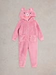 White Stuff Kids' Mouse Onesie, Mid Pink