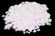 Bright Ideas Iridescent Star & Snowflakes Sequins. 50g Jar Shapes Colours and Sizes for Arts & Crafts Ideal for Schools, Home Crafting, Kids Scrapbooking & Sewing Embellishments. PVC Material. BI8065.