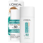 L'Oréal Paris Bright Reveal Fluide Anti-UV SPF 50 Teinte Medium Niacinamide 50ml