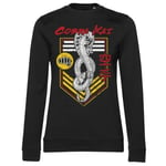 Hybris Cobra Kai Punch Patch Girly Sweatshirt (Black,XL)