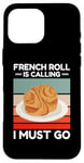 Coque pour iPhone 16 Pro Max Vintage French Roll appelle I Must Go Food Lover