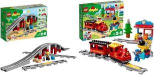 LEGO 10874 DUPLO Town Steam Train for Toddlers, Push & Go Battery Powered Toy f