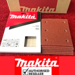 10xMakita 102mm x 114mm 1/4 Sheets Red Finishing Delta Sander DBO480Z 80 Grit