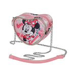 Disney Minnie Mouse Garden-Sac à Bandoulière Mini Coeur, Rose