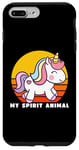 Coque pour iPhone 7 Plus/8 Plus Unicorn Is My Spirit Animal, licorne amusante, licorne arc-en-ciel