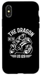 Coque pour iPhone X/XS The Dragon 129 TN and NC USA Sport Bike Moto Design
