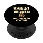 Quietly Making The World Read One Book At A Time PopSockets Adhesive PopGrip