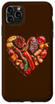 Coque pour iPhone 11 Pro Max Valentine BBQ Grill Viande Cœur Dad & Chef Food Graphic