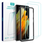 ESR Tempered-Glass Screen Protector Compatible with Samsung Galaxy S21 (2 Pack), Supports Fingerprint Unlocking, Full Screen Coverage, HD Clarity