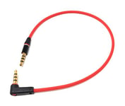 System-S 4-Pin 3.5 mm Jack Angled Headset Stereo Aux Cable Extension 30 cm