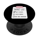 Bucket List Obtenir des billets Spin Wheel Win Game Show Hilarant PopSockets PopGrip Adhésif