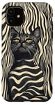 Coque pour iPhone 11 Chat noir mignon smoking esthétique