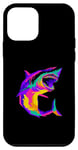 Coque pour iPhone 12 mini Pop Art, esthétique, amateur de requins, dans la vie, FullColor Cool Shark