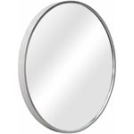 Miroir mural rond diamètre 40 cm argenté