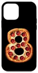 Coque pour iPhone 12 mini 8e anniversaire Pizza Party Garçons Cheese Kids Pie Eight Bday Boy