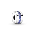 PANDORA Clip bleu pailleté 791972C01 argent femme