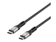 Manhattan Usb-C Male To Usb-C Male, 2 M (7 Ft.), Usb4 Gen 3X2, 8K@60Hz Single-Display / 4K@60Hz Dual-Display, Thunderbolt 4 Compatible, Power Delivery 3.1 Backward Compatible With 140/100/65 W, Black