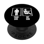 Your Son My Son Dad Père Mom Mother School Bus Driver PopSockets PopGrip Adhésif