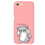 Coque rose Iphone 7 8 et SE 2020 et 2022 chat kawaii