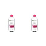 Garnier - SkinActive - Solution Micellaire Tout en Un - Peaux Sèches et Sensibles - Grand Format 400 ml (Lot de 2)