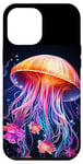 Coque pour iPhone 14 Pro Max Méduse lumineuse arc-en-ciel, méduse, créature de la mer profonde #3