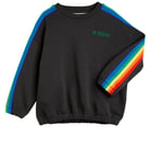 Mini Rodini GOTS Rainbow Stripe Collegegenser Svart | Svart | 92/98 cm