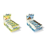 TREK High Protein Smooth Lemon Flapjack - Healthy Snack Bars, 50 g & High Protein Flapjack Cocoa Coconut, 50 g - Gluten Free Bars - Vegan Bars (Pack of 16 Bars)