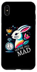 iPhone XS Max Alice in Wonderland - We're All Mad White Rabbit Mad Hatter Case