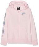 Nike G NSW AIR FZ Sweat-Shirt Fille, Pink Foam/HTR/Ashen Slate, FR : XS (Taille Fabricant : XS)