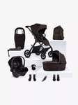 Silver Cross Reef 2 Special Edition Pushchair & Accessories with Silver Cross Dream i-Size Baby Car Seat and Dream ISOFIX Base Bundle, Ganache/Black