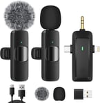 Wireless Lavalier Microphone for iPhone - Android Phone/Camera/Computer/Laptop